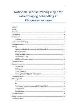 Kliniske retningslinjer for behandling af cholangiokarcinom