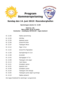 Program Sommeropvisning