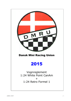 Dansk Mini Racing Union Vognreglement 1:24 White Point CanAm