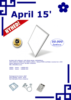 Ecolight LED Loftpanel i Soft White design