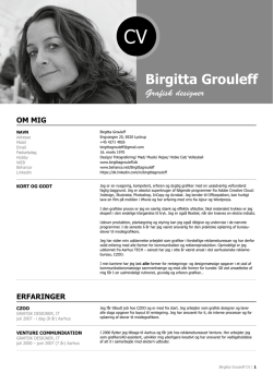 cv - Birgitta Grouleff