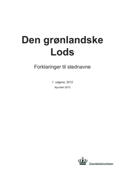 Den grønlandske Lods - Forklaring til stednavne
