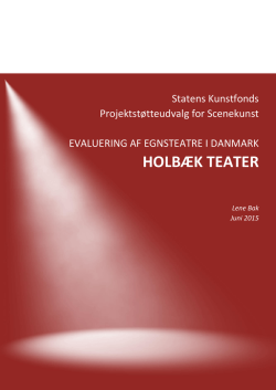 Evaluering af Holbæk Teater - 2015