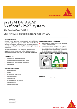 SYSTEM DATABLAD Sikafloor®- PS27 system