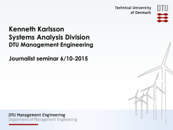 Kenneth Karlsson Systems Analysis Division