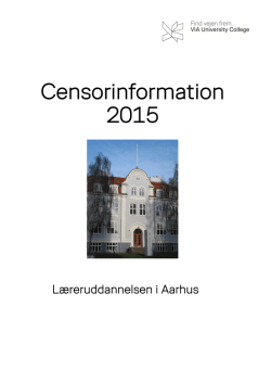 Censorinformation 2015 - VIA University College