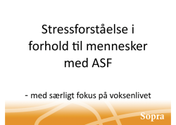 Stressoplæg ASF-voksne