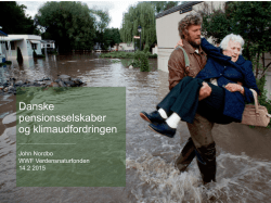 Danske pensionsselskaber og klimaudfordringen