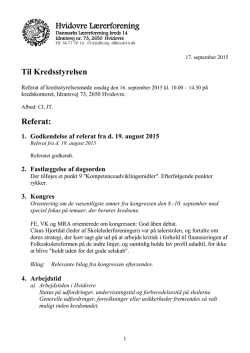 16. september 2015 - Hvidovre Lærerforening