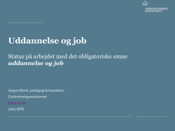 Anders Ladegaards slides om uddannelse og job