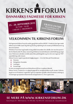 11. august 2015: Kirkens Forum