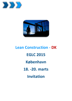 Lean Construction - DK EGLC 2015 København 18.