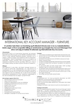 international key account manager – furniture