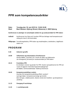 Program for PPR konference den 18. juni 2015