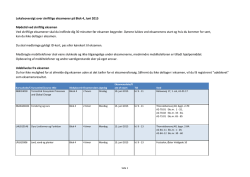 Lokaleoversigt over skriftlige eksamener på Blok 4, Juni 2015