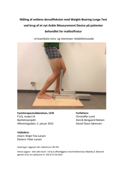 Måling af anklens dorsalfleksion med Weight-Bearing