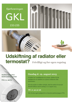 Udskiftning af radiator eller termostat?