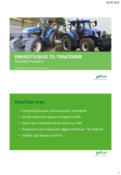 energitilskud til traktorer