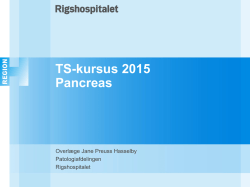 TS-kursus 2015 Pancreas