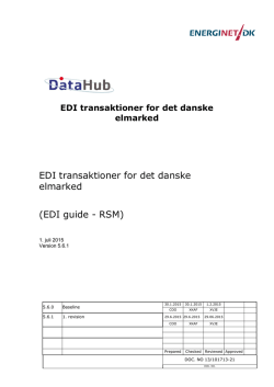 EDI transaktioner for det danske elmarked (EDI guide