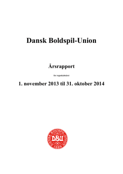 Dansk Boldspil-Union Årsrapport