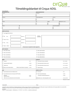Tilmeldingsblanket til Cirque ADSL