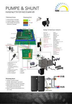 Pumpe og Shunt montering V7 & V10 med 12 polet stik