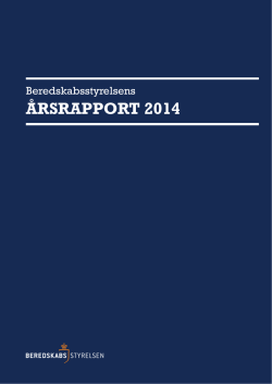Beredskabsstyrelsens årsrapport 2014