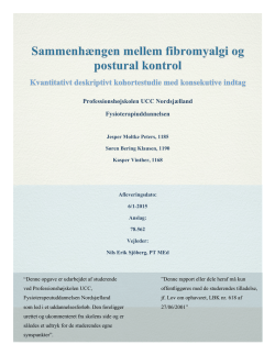 Sammenhængen mellem fibromyalgi og postural kontrol