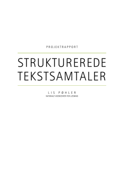 Rapporten "Strukturerede tekstsamtaler"