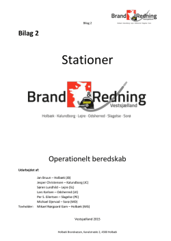 Bilag 2 stationer - Brand & Redning Vestsjælland