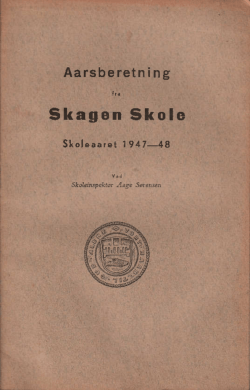 Årsberetning fra Skagen Skole 1947-1948