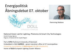 Energipolitisk Åbningsdebat 07. oktober