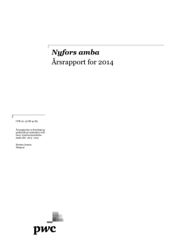 Nyfors amba Årsrapport for 2014