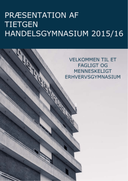 præsentation af tietgen handelsgymnasium 2015/16