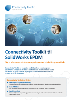Connectivity Toolkit til SolidWorks EPDM