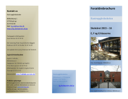 Forældrebrochure til E-klasserne Kastrupgårdsskolen 2015-16