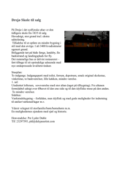Drejø Skole til salg