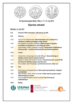 Program (PDF <1MB) - Sydvestjyske Museer