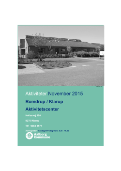 Program for november 2015 - Aktivitetscentre