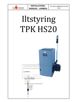 Installationsmanual iltstyring TPK HS20