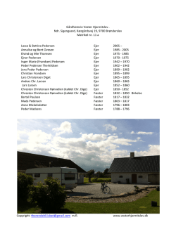 Gårdhistorie Vester Hjermitslev . Ndr. Sigengaard, Kærgårdsvej 19