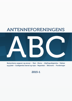 ANTENNEFORENINGENS - Forenede Danske Antenneanlæg
