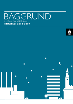 Baggrund for Københavns Biblioteker Strategi 2014-2019