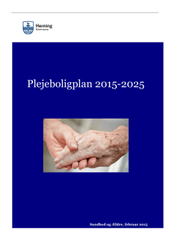 Plejeboligplan 2015-2025