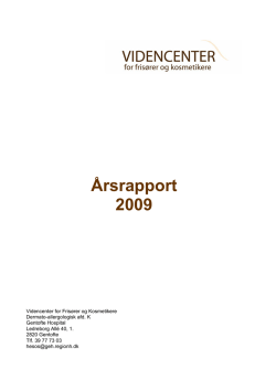 Videncenterets årsrapport 2009