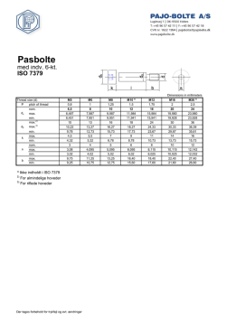 Pasbolte - PAJO-BOLTE A/S