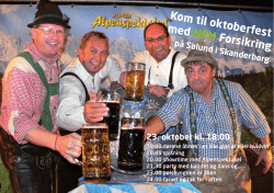 Kom til oktoberfest med NEM Forsikring 23. oktober kl. 18:00