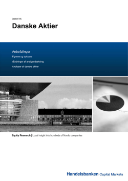 Danske Aktier 30. januar 2015