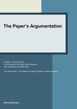 The Paper`s Argumentation